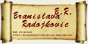 Branislava Radojković vizit kartica